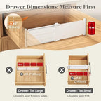 Lifewit 5" Tall Drawer Dividers, Adjustable Deep Drawer Organizer Clothes - Image 6