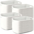4 Pack Storage Baskets for Organizing, 11''Lx9''Wx8''H Woven Baskets for Storage Toys, Towels, Books, and Clothes, Cotton Rope Basket for Shelves with Handle by Unknown