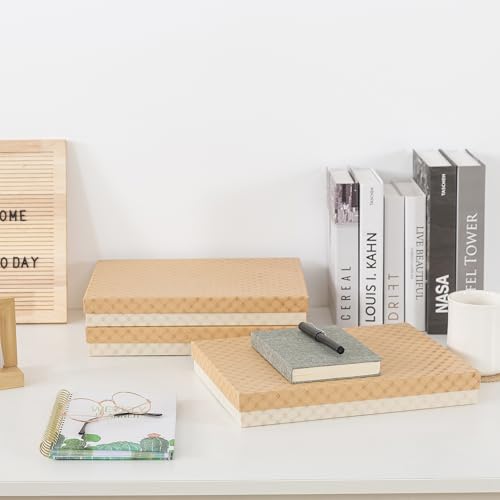 Soul & Lane - Letter Size Document Storage Boxes with Lids, Set of 3, Check - Image 3