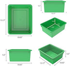 Storex Letter Size Deep Storage Tray – Organizer Bin for Classroom, Office and Home, Green, 10-Pack (62527A05C), 10 x 13 x 5 Inches - Image 6