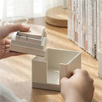 2Pcs Square Sticky Note Holder Desk Memo Box Large Capacity Office Organizer - Image 2