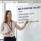 Marspark 4"x3" Name Badge Holder with Lanyard Bulk, Dark Blue, 200 Sets - Image 7
