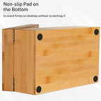 MaxGear Bamboo Business Card Organizer for 3" x 5" Cards - Image 4