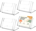 OMISTAR 4 PCS Postcard Brochure Holder Organizer, 6.4 x 4 Inch Acrylic Postcard Display Holder, Stand Clear Greeting Card Display Brochure Holder for Desk Table Home Office (4PCS-A) by OMISTAR