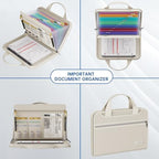 Tamfile Fireproof Accordion File Folder with Handle, Document Organizer - Image 4