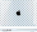 Case for 2026/2025/2024/2023 MacBook Air 15-inch Laptop Release M5 A3448 /M4 A3241 /M3 A3114 /M2 A2941, Stylish Protective Hard Shell Cover for MacBook Air 15.3 inch, Blue & Black Polka Dots - Image 4
