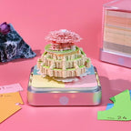 3D Memo Pad, 3D Calendar 2027, Time Piece Calendar, Tear-Off Calendars 2027, 3D Paper Carving Art Memo Pad, Art Carving Sticky Notes for Office Home Gifts Ornaments (Castle in the air) - Image 2