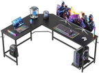 OLIXIS 66 Inch L Shaped Desk, Corner Computer Gaming Desks with Shelves by OLIXIS