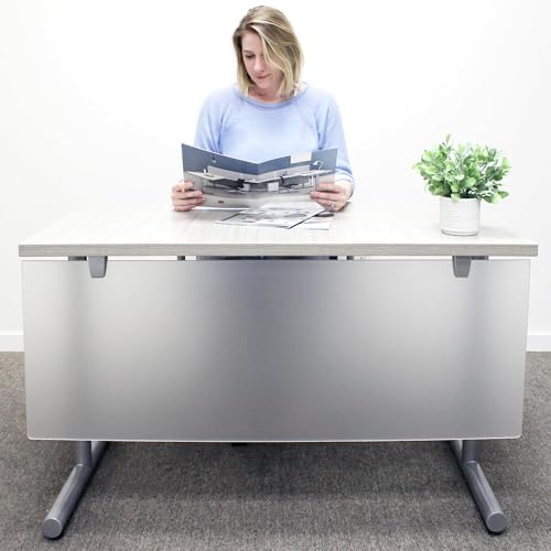 OBEX Table Mounted Modesty Panel Acrylic Desk Privacy Panel & Barrier for Office Cubicle, 24" x 30", Frosted - Image 2