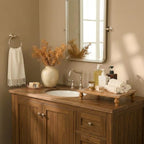 NIKKY HOME Rustic Wooden Pedestal Stand, Farmhouse Wood Riser 15 x 10 Inch - Image 3