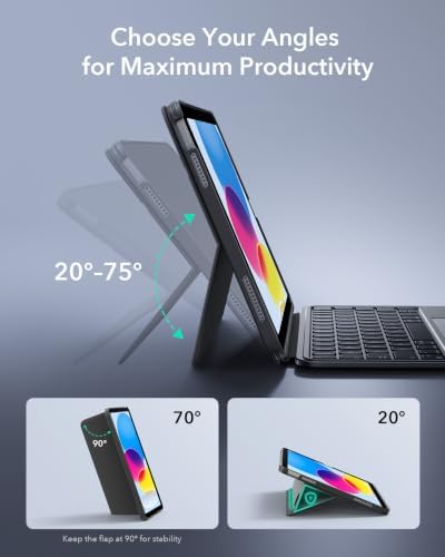 ESR for iPad (A16) 11th/10th Gen Case with Keyboard, Multi-Angle Stand - Image 6