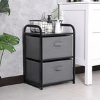 MAX Houser Dresser for Bedroom with 2 Drawers, Dark Grey - Image 4