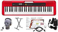Casio CT-S200RD EPA 61-Key Premium Keyboard Package with Headphones, Stand, Power Supply, 6-Foot USB Cable and eMedia Instructional Software, Red by Unknown