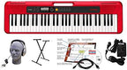 Casio CT-S200RD EPA 61-Key Premium Keyboard Package with Headphones, Stand, Power Supply, 6-Foot USB Cable and eMedia Instructional Software, Red by Unknown