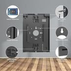 Mount-It! Anti-Theft iPad Wall Mount Holder, Lockable Low-Profile, Black - Image 4