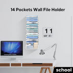 14-Tier Wall File Organizer and Hanging File Organizer, White - Image 5