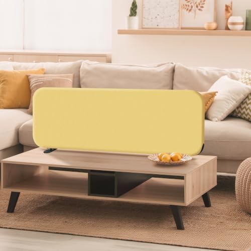 DECOLAB Free Standing Desk Divider, Table Partition 48''x18'' Butter by DECOLAB