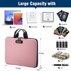 EXLIFBAG Fireproof Document Box with Lock, 13 Pocket Accordion File Folder - Image 6