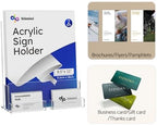HIIMIEI Brochure and Business Card Holder: Acrylic Flyer Holder 8.5 x 11 - Image 3