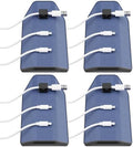 Magnetic Cable Organizer 4 Pack, Weighted Non-Adhesive Cord Holder for Desk by Chargeworx