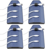 Magnetic Cable Organizer 4 Pack, Weighted Non-Adhesive Cord Holder for Desk by Chargeworx