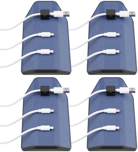Magnetic Cable Organizer 4 Pack, Weighted Non-Adhesive Cord Holder for Desk by Chargeworx