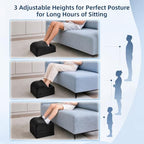 Foot Rest Under Desk, 3 Adjustable Heights for Various Height - Image 2