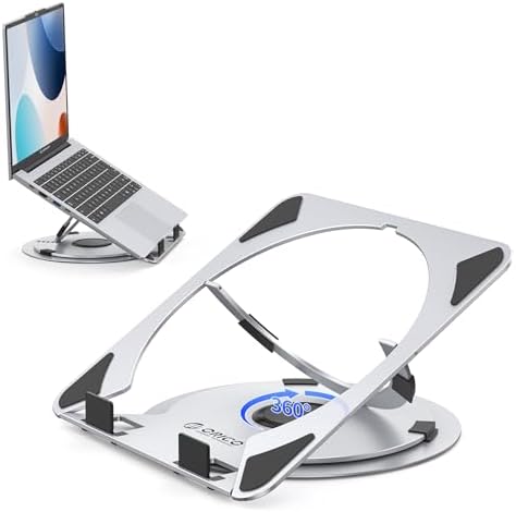 ORICO Aluminum Laptop Stand for Desk, 360° Rotating Laptop Riser by ORICO