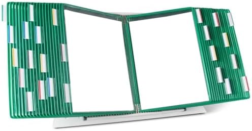 Tarifold Desktop Reference Display System, 40 Pockets, Expandable, Green by TARIFOLD