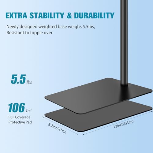 BILIONE Mic Stand Floor Boom Arm for Studio, Podcast, Recording, Streaming - Image 3