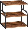 HOOBRO Printer Stand, 3-Tier Desktop Printer Table, Under Desk Printer Storage Office Organizer, Storage Rack with Adjustable Shelf, for Home Office, Kitchen, Living Room, Rustic Brown BF06PS01 by HOOBRO