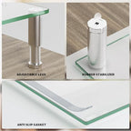 Hemudu Dual Monitor Stand -Adjustable Length and Angle Dual Monitor Riser, Desktop Organizer for PC, Computer, Laptop (Clear) - Image 6