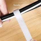 Adhesive Cable Clips 16.4ft Self Adhesive Tape Reusable Cable Tie Wire Straps DIY Accessories for Desk, Wall, Car(Black,8roll) - Image 6