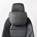 Genuine Leather Car Neck Pillow for headrest,Support Drive Seats Head Cushion,Real Cow Leather,11.8x7.5”,Plant-Based Polyester,Thickness & Height Adjustable,Inner Liner fillable(Black,1p) by -----------------