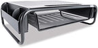 Allsop 32166 Metal Art Organizer 5 Riser Monitor Stand with Drawer and Side Caddies, Black by Allsop