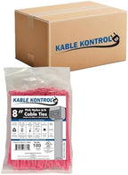 Kable Kontrol Cable Zip Ties, 8 Inch, 10000 Pcs, 50lbs Test, Pink by KABLEKONTROL%C2%AE