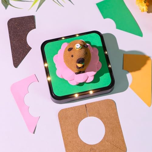 3D Memo Pad, 3D Calendar 2027, Time Piece Calendar, Tear-Off Calendars 2027, 3D Paper Carving Art Memo Pad, Art Carving Sticky Notes for Office Home Gifts Ornaments (Capybara) - Image 4