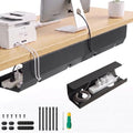 Aothia Under Desk Cable Management Tray, 2 Pack (16.5 in, Metal, Black) by AothiaSimpleNaturalUnique