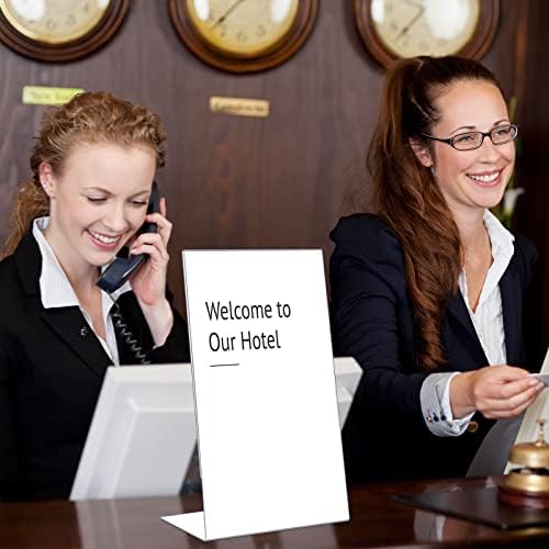 Sanwuta 2 Pcs Acrylic Sign Holder 11 X 17 Inch, Slant Display Stand - Image 6