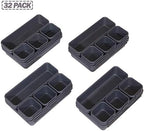 Set of 32 Interlocking Desk Drawer Organizer Tray Dividers Plastic Shallow Narrow Drawers Organizers Separators Storage Bins Container for Kitchen Bathroom Makeup Office Vanity Bedroom Dresser - Image 7