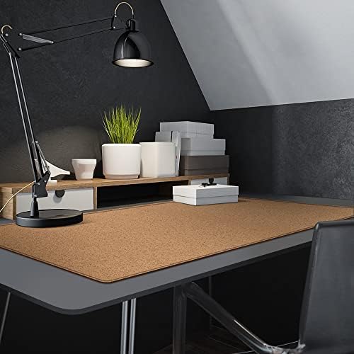 MAIDERN 47.2" x 23.6" XXL Cork & Leather Desk Mat, Full Desk Mouse Pad, Dual Sided, Gaming & Home Office (Brown) - Image 6