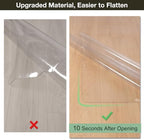 Crystal Clear Floor Mat 4×6ft, Upgraded Easy Flat Waterproof Vinyl Rug Cover, Stain-Resistant Plastic Area Rug Floor Protector for Kitchen, Dining Room, Indoor, Outdoor Mat - Image 2