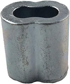 MIL-SPEC Tin Plated Copper Swage Sleeves Clip & Ferrules (1/4 inch) – Oval Duplex Wire Rope Cable Crimping Loop Fittings (Pack of 10) - Image 3