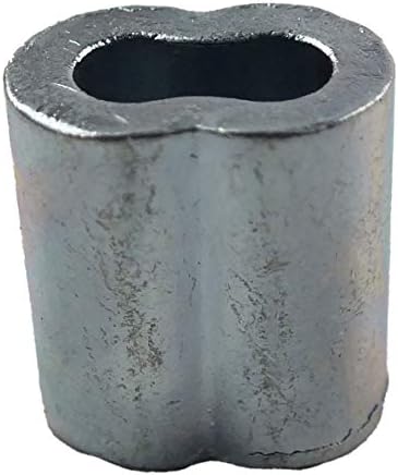MIL-SPEC Tin Plated Copper Swage Sleeves Clip & Ferrules (1/4 inch) – Oval Duplex Wire Rope Cable Crimping Loop Fittings (Pack of 10) - Image 3