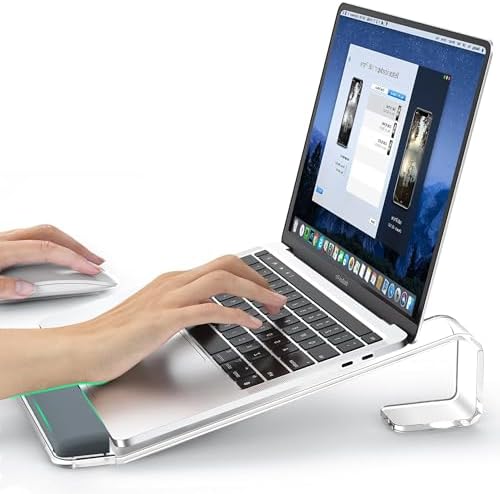 LOXP Acrylic Laptop Stand for Desk, Laptop Stand with Wrist Support by LOXP