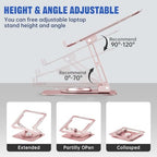Laptop Stand for desk(360°Rotating),Aluminum laptop Riser for 10-16"Laptops - Image 4
