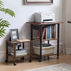 Lerliuo 3-Tier Printer Stand with Charging Station, Rolling Printer Table - Image 7