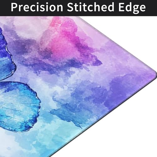 Butterfly Desk Mat 48"x24" - Aesthetic Watercolor Extended Mouse Pad - Image 6