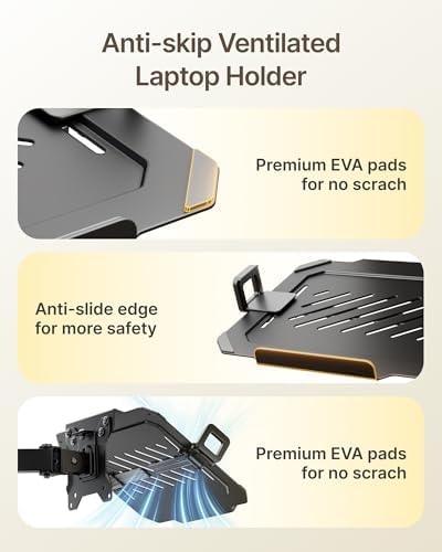 monTEK Monitor and Laptop Stand for 32" Screen and 17" Laptop - Image 6