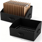Junkin 2 Set Clipboard Holder Foldable Clipboard Organizer Rack,Black by Junkin